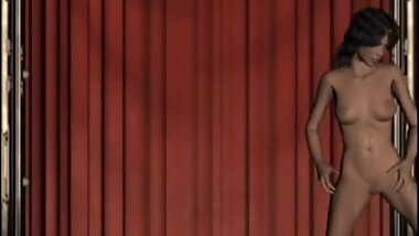 Hot 3d stripper getting nasty on stage