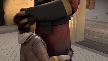 Teen Alyx and Pyro [Team Fortress