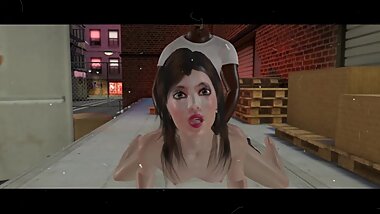 White Girl Gets Lost in the Hood and Fucked by BBC