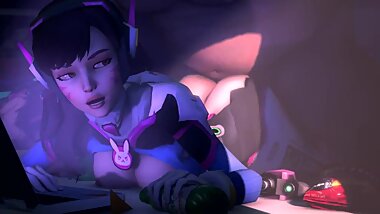 Dva Excellent Fuck Behind Overwatch for long Fap Full HD