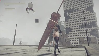 NieR:Automata GOTY 2B Nude Mod Sexy Outfit Full Walkthrough Part 27 JAP ENG