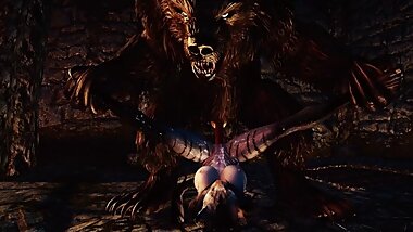 Werebear Piledrives Khajiiti Teen