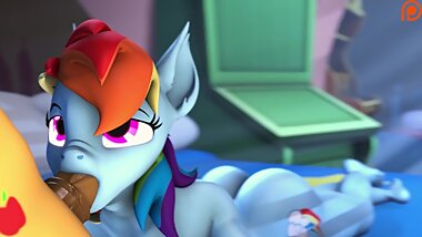 MLP 3D ANTHRO FUTA APPLEJACK X RAINBOW DASH BLOWJOB - SFM SOURCE FILMMAKER