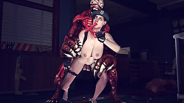 Jill gets Choked and Creampied by Huge Licker Cock