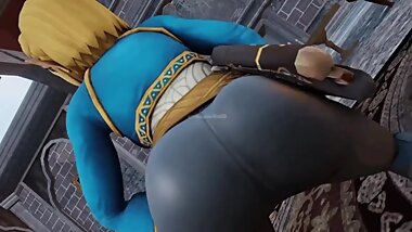 compilation princess zelda moving her ass very sexy extended music (Botw) SFM