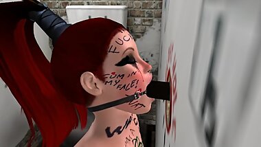 A Real Gloryhole Event (Fuckdoll Vicky) Part 1