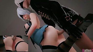 [SOUND] 2B x 9S anal (cafe-anteiku x kallenz)