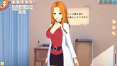 Slutty Hot School Nurse Milf Sucks and Fucks Her Student - Koikatu