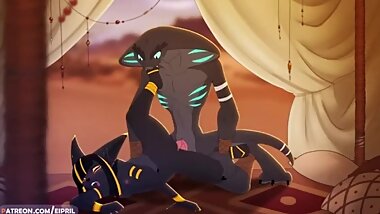 sethrak and fox girl animation