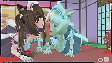 [CM3D2] NEKOPARA HENTAI - CHOCOLA AND VANILLA SERVE THEIR MASTER