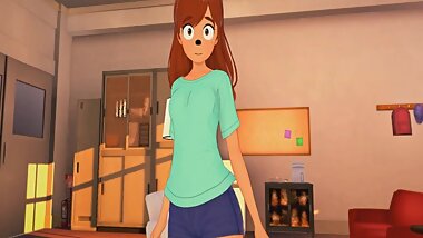 (3D Hentai)(Furry)(Goof Troop) Sex with Roxanne