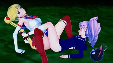(3D Hentai) Sailor Moon -  Usagi Tsukino and Chibiusa (????????????)