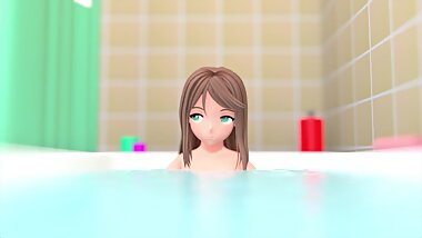 Hikaru takes a bath