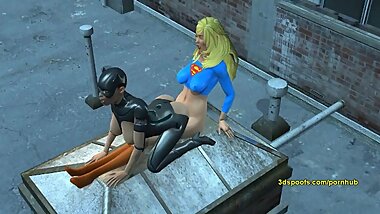 Super girls fuck on a roof top