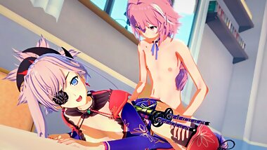 Fate/Grand Order: Astolfo POUNDS Musashi (3D Hentai)