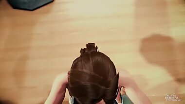 Lara Croft gym blowjob [kawaiidetectiveenthusaist]