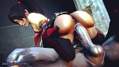 The insatiable Momiji loves dicks of demons