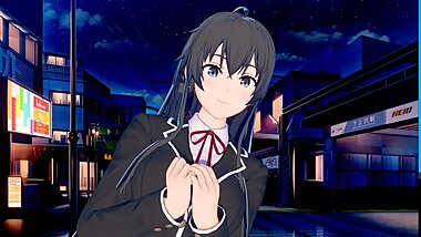 Oregairu: Romantic Sex with Hot Schoolgirl Yukino (3D Hentai)