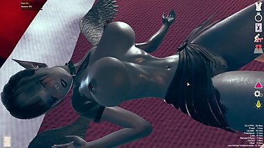 AI-Girl - Goth fucked while sleeping, 2B cooking in the background