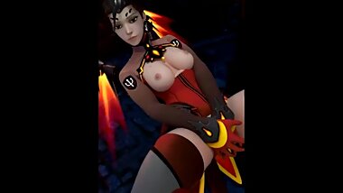 Mercy from Overwatch Rubbing Pussy Fixed Climax - by OpticonStudios