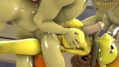 MLP SFM Spitfire gets Gangbanged in a shower room by an OC!