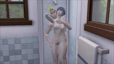 Naruto and Hinata SHower Sex