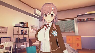 (3D hentai)(Danganronpa) Sex with Chiaki Nanami
