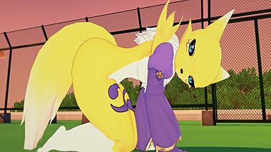 (3D Hentai)(Furry)(Digimon) Sex with Renamon