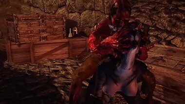 Skyrim Khajiit: Undead Cum Dumpster [HMV]