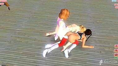CARTOON LESBIAN THREESOME