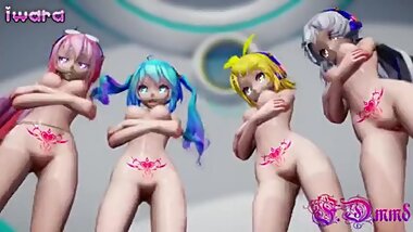 MMD Luka Miku Rin Haku Ghost Dance