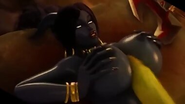 World of Warcraft - Whore draenei fucks everyone