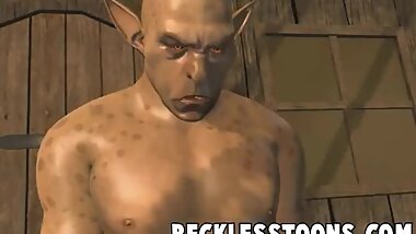 3 pirate monsters fuck sexy tattooed red head