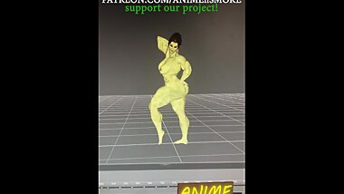 Sneak peak behind the scenes of a thick big booty orc