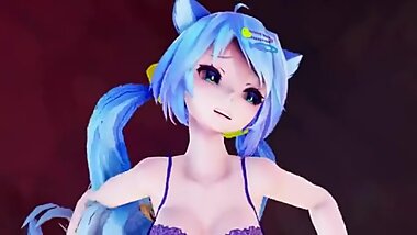 3D ????? Hatsune Miku Cowgirl + Doggy