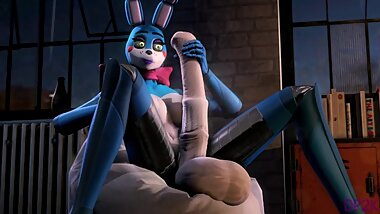 Futa Bonnie masturbating (made by DoctorPurple2K)