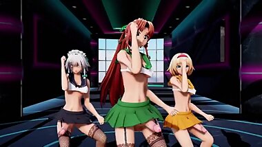 [3D FUTANARI MMD] - Sailor Touhou Girls