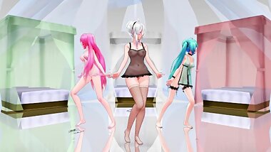 MMD Hurly Burly - Miku, Haku, Luka