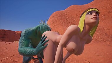 3D PORN [WILDLIFE GAME] DP Dino bangs girl