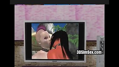 Animated 3D lesbians