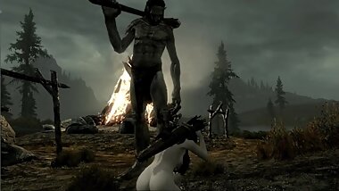 two huge giants attacked the girl