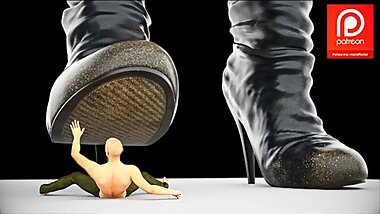Boot Crushing Animation ( Short but good serie giantess )