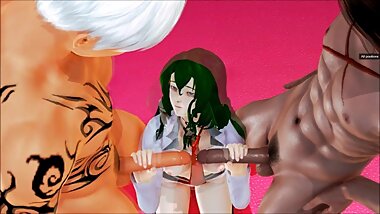 Hyouka Fuwa finds out what a dick is for (Honey Select: Shimoneta)