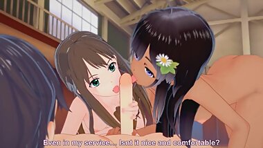 Amazing threesome with two beautiful teens