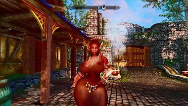 Skyrim Erotic Gameplay THICC Ebony Ariel