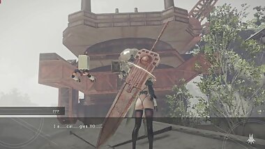 NieR:Automata GOTY 2B Nude Mod Sexy Outfit Full Walkthrough Part 24 JAP ENG