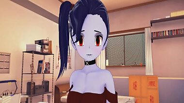 (3D Hentai)(Skullgirls) Sex with Squigly