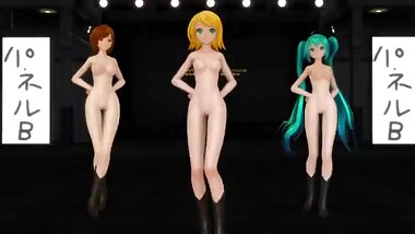 MMD Rin Miku Meiko Hey