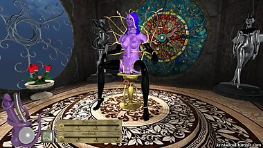 3d-game dark elf dickgirl on fuck-machine
