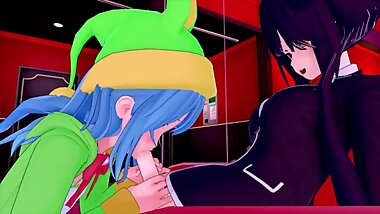 FUTA DATE A LIVE Kurumi X Yoshino (3D HENTAI)